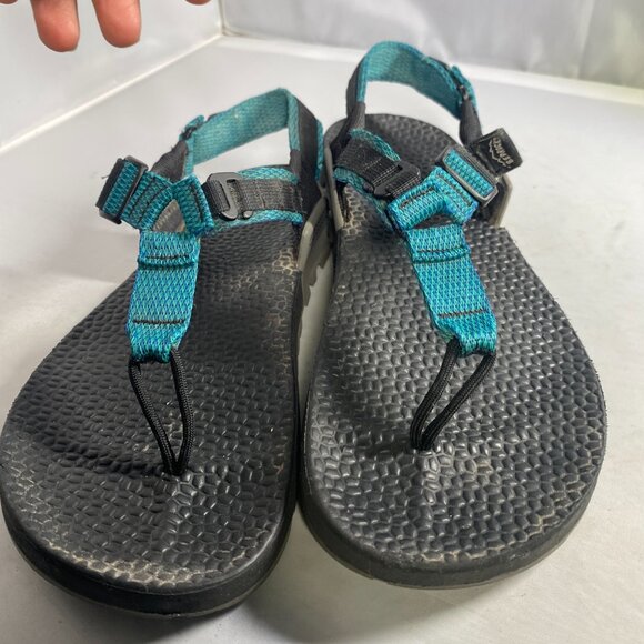 Bedrock Cairn Evo Sandals Teal and Black Sport Sandals with Adjustable Straps - Picture 2 of 5